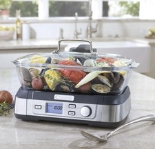 Cuisinart STM-1000 CookFresh Digital Glass Steamer  Stainless Steel Never Used picture