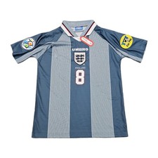 Vintage England Euro 96 Away Shirt Umbro Gascoigne #8 Fair Play BNWT Medium picture