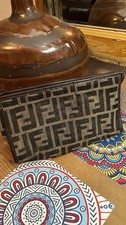 Fendi Vintage 1970-1980 Era Brown Canvas Bag with Leather Trim picture