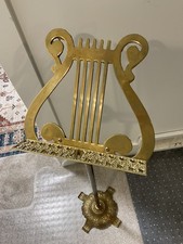 Amazing Antique Solid Brass Music Stand Musical Conductor Decor Restaurant Event picture