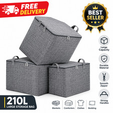 210L Large Clothes Storage Bag Heavy Duty Moving Organizer Blanket Bedding picture