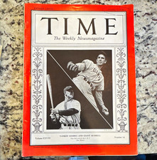 TIME Magazine Oct 5 1936 Illustrated Weekly News Vol XXVIII No 14 Lou Gehrig picture