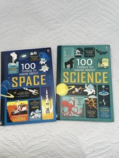 Usborne 100 Things to Know About Space Hardcover Illustrated Inscribed English picture
