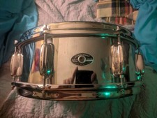 Slingerland Festival Chrome Over Steel snare drum vintage 14x5, 8 Lugs US Made picture