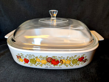 Vintage Corning Ware LE ROMARIN Spice of Life A-10-B Casserole Dish w/ Lid - USA picture