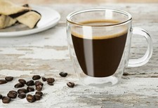 JoyJolt Savor Double Wall Insulated Glasses, Set of 2 5.4 Ounce Espresso Mugs picture