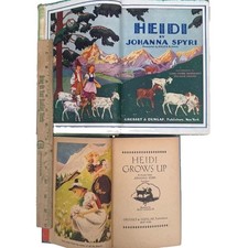 Vintage 1927 Heidi Johanna Spyri Grosset Dunlap Illustrated + Heidi Grows Up picture
