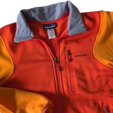 Patagonia Mens Piton Hybrid Jacket Full Zip Orange Yellow Colorblock Medium picture