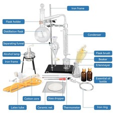 Essential Oil Distillation Kit 500ml Distillation Apparatus Water Distiller picture