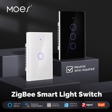 MOES Zigbee Mesh Smart Light Switch Work as Relay Require Neutral Wire Alexa APP picture