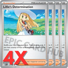 4x Lillie's Determination x4 - ME01/ASC - Uncommon - Pokemon TCG Playset picture