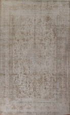 Muted Semi-Antique Distressed Kirman Living Room Rug 9x13 Handmade Wool Carpet picture