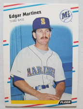 1988 Fleer Edgar Martinez Rookie RC #378 Seattle Mariners picture