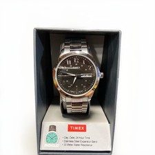 Timex Men's T2M932 South Street Sport Stainless Steel Watch Black/Silver-Tone. picture