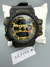 NEW Activa Vord X Invicta ACW8043-002 49mm Black Gold Sport Watch WORKING picture