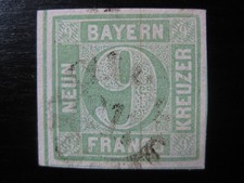 BAYERN BAVARIA GERMAN STATES Mi. #5a scarce used stamp CV $72.00 picture