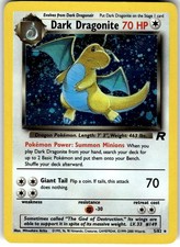 Dark Dragonite (5) Unlimited Holo Team Rocket 05/82 2000 Swirl picture