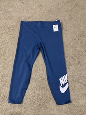 Nike Sportswear Classics High Waisted Graphic Leggings Women’s Sz 1x Ocean Blue picture