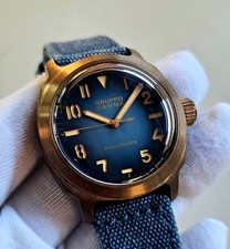 Gruppo Gamma Peacemaker Watch Swiss Auto Bronze PN-18/B Blue Fume', Superb-Rare picture