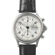 Sinn 356.SA.FLIEGER III Chronograph Automatic Silver Dial Men's Watch Serviced picture