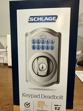 Schlage BE365VCAM619 Camelot Keypad Deadbolt - Satin Nickel picture