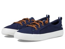 Woman's Sneakers & Athletic Shoes Sperry Crest Vibe Washed Linen Navy Size 8 NIB picture