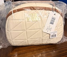 NWT Steve Madden Soft Makeup Bag Cosmetic Case Bone Zipper CSM-2559 picture