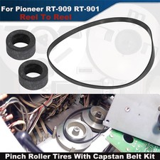 Pinch Roller Tires & Capstan Belt Kit For Pioneer RT-909 RT-901 Reel Tape Deck picture