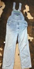 Vintage 1912 Liberty Worn In Faded Light Distressed Trashed Bib Overalls 40x30 picture