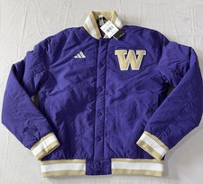 Adidas University Of Washington Purple Coaches Jacket Men’s Sm. JM9973 NWT $180 picture