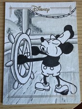 Topps Chrome 2026 Steamboat Willie 1 of 1 Black/White Sketch Product Hit 🔥 🔥 picture