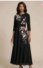 Mondressy Black Mother Of The Bride Or Guest Size 16W Brand New picture