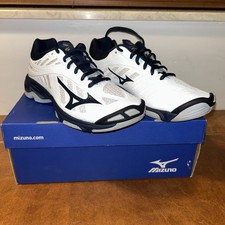 Mizuno Womens Size 7.5 White & Navy Wave Lightning Z4 Athletic Running Sneakers picture