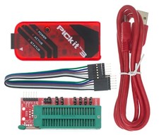  PICKit3 Microchip Programmer w/ USB cable, wires Pic Kit 3 and ICSP Socket picture