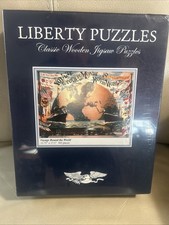 Liberty Puzzles Wooden Voyage Round The World New Unopened 502 Pieces Travel picture