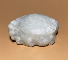 Certified 100% Natural HeTian Jade Dragon Turtle Statues Pendants Necklace picture