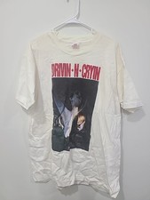 NEW VTG 1991 DRIVIN N CRYIN XL SHIRT AUTOGRAPHED ALTERNATIVE READ CONCERT TOUR picture