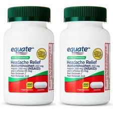 Equate Extra Strength Headache Relief Caplets, 250mg, 200 Count pack 2 picture
