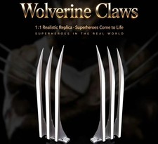 One Pair X-Men Wolverine Claws 1:1 Life Size Logan Adamantium Blade Cosplay Prop picture