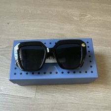 Gucci GG0714SA 001 Women's Sunglasses Square Injection, Black/Red/Green, Grey picture