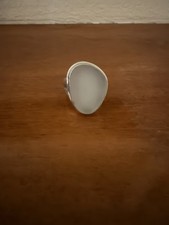 Betty Belts Sea Glass Ring Sterling Silver picture