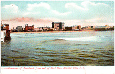 Panorama of Boardwalk from Steel Pier Atlantic City New Jersey 1900s Postcard picture