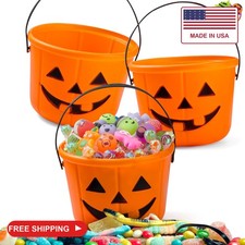 JOYIN 6PCS Halloween Trick or Treat Pumpkin Bucket, Jack O Lantern Candy Basket picture