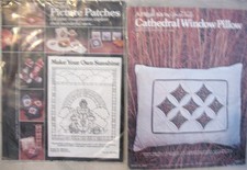 2 YOURS TRULY KITS Cathedral Window Pillow & Picture Patches QUILT PROJECTS NIP picture
