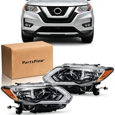 Halogen Headlight Assembly Pair for 2017-2019 Nissan Rogue Left Right Side picture