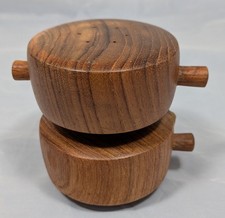 Vintage Jens Quistgaard Dansk Teak Double Barrel Salt and Pepper Mill Model 824 picture