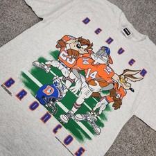 Vintage Denver Broncos Looney Tunes Shirt ash color VK15379 picture
