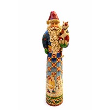 RARE 2005 Jim Shore Cozy Christmas Kitty Santa Figurine Cat Heartwood 11.5