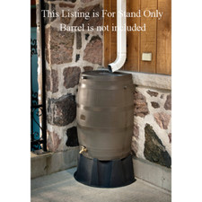 Rain Barrel Stand for 50 Gallon Rain Barrel Flat Back RTS Home Accents Black NEW picture