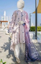 Junaid Jamshed Lawn Salwar Kameez 2 Piece Set Pink, MPN JLAWN-S-JDS-US-22-1024 picture